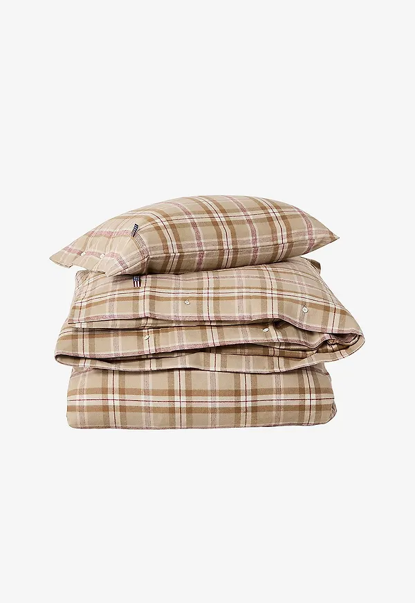 Beige Lexington-påslakan i mysig modell.
