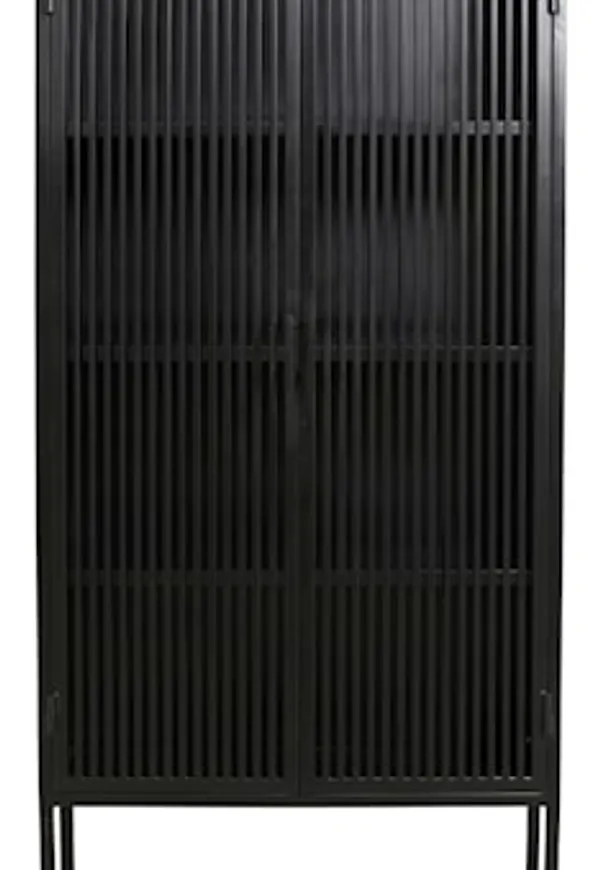 Stilriktig skåp i svart färg gjord i järn.