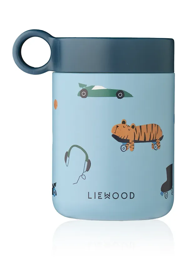 Blå Liewood-termos i komfortabel modell.