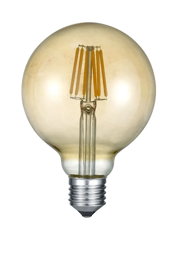 Orange Trio Lighting-koltrådslampa i fin modell.