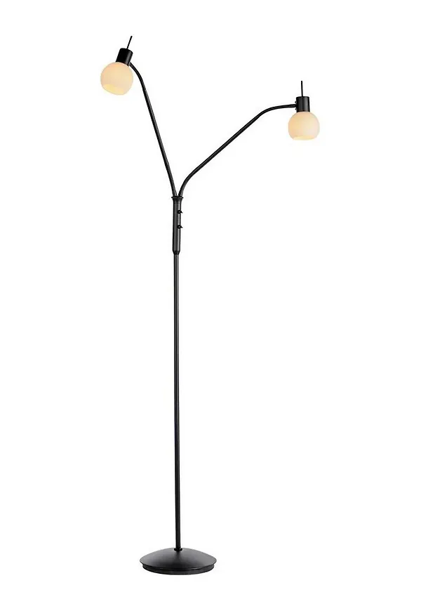 Vacker lampa i svart färg gjord i järn.