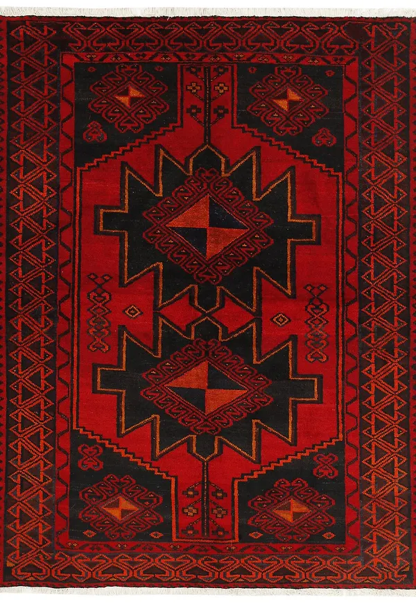 Fin matta i rött från Rezas.