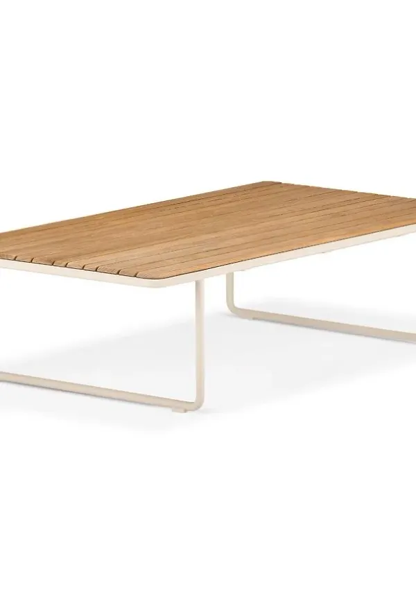 Elegant aluminiumsoffbord i vitt från Dedon.