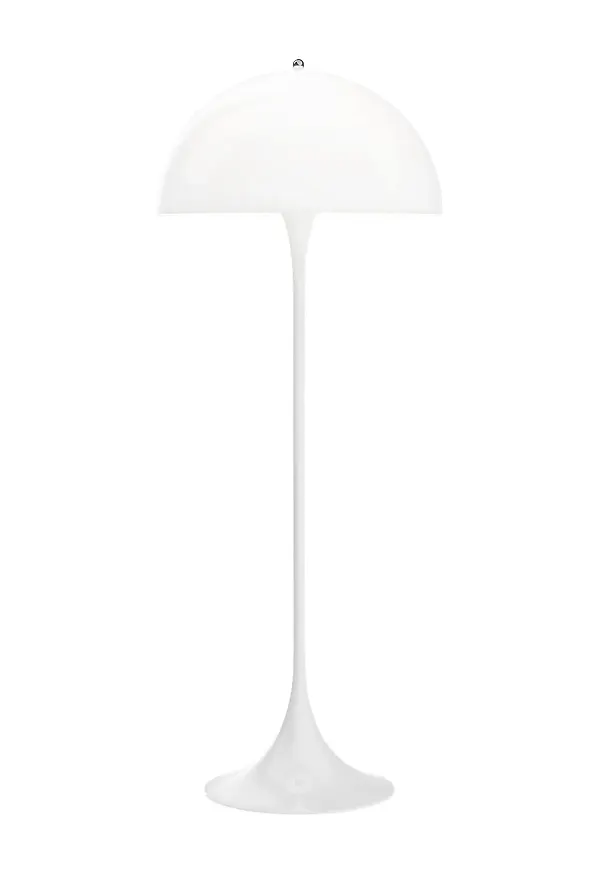 Vit Louis Poulsen-golvlampa i otroligt snygg modell.