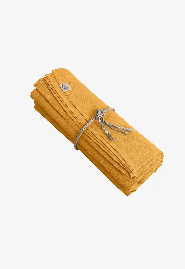 Gul Lovely Linen-duk i smickrande modell.