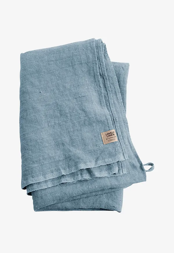 Jättefin badlakan i blått från Lovely Linen.