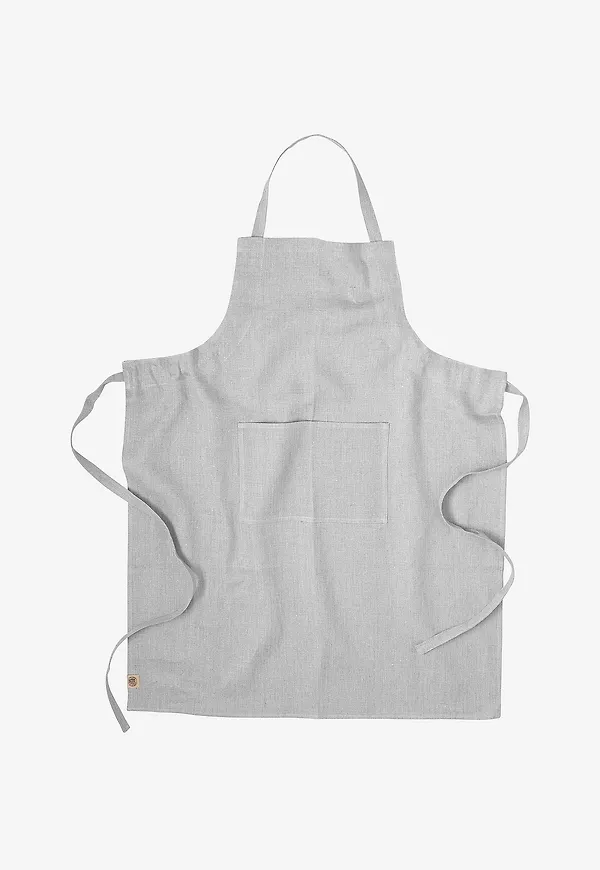 Grå Lovely Linen-förkläde i otroligt fin modell.