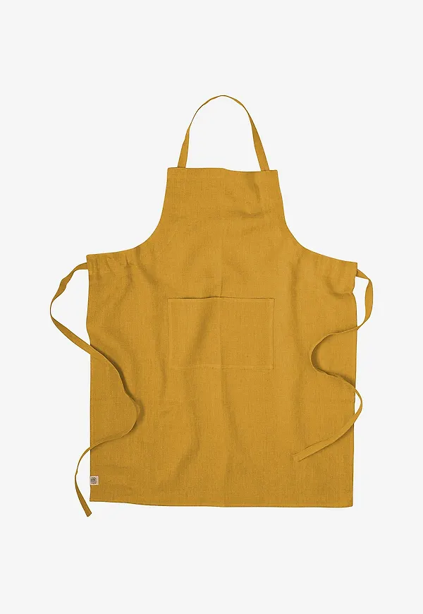 Gul Lovely Linen-förkläde i exklusiv modell.