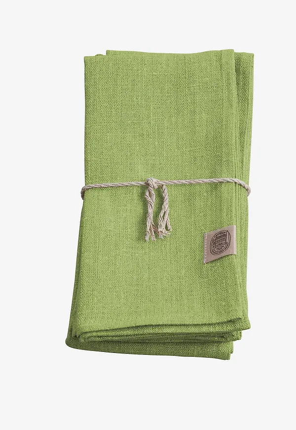 Grön Lovely Linen-servett i söt modell.