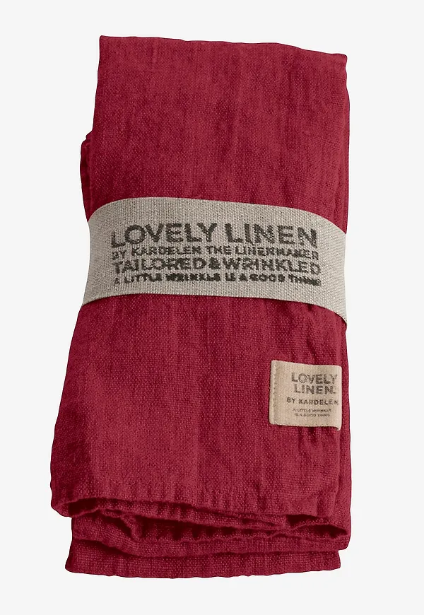 Cool servett i rött från Lovely Linen.