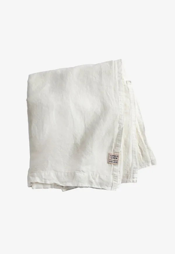 Vit Lovely Linen-sängkläder i snygg modell.