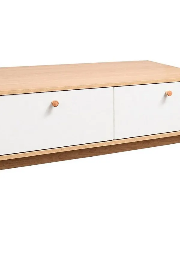 Vit Loft24-bänk i ek i mysig modell.