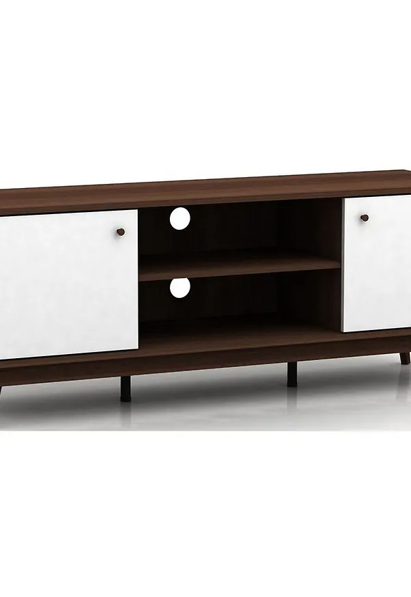 Elegant mediabänk i vitt från Loft24.