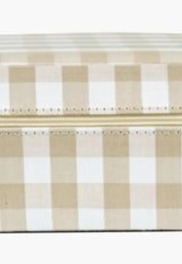 Beige hemtex-smyckesskrin i vacker modell.