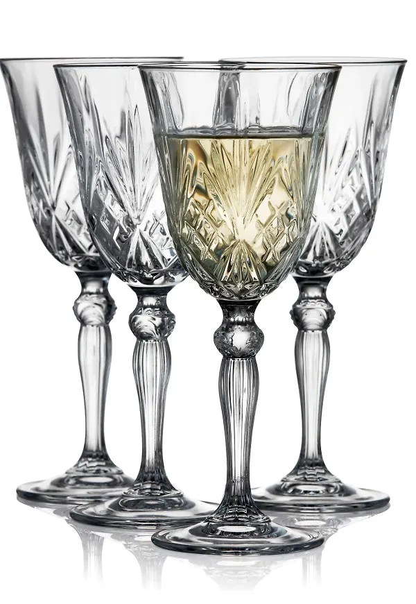 Moderiktig vitvinsglas 2026 från Lyngby Glas.
