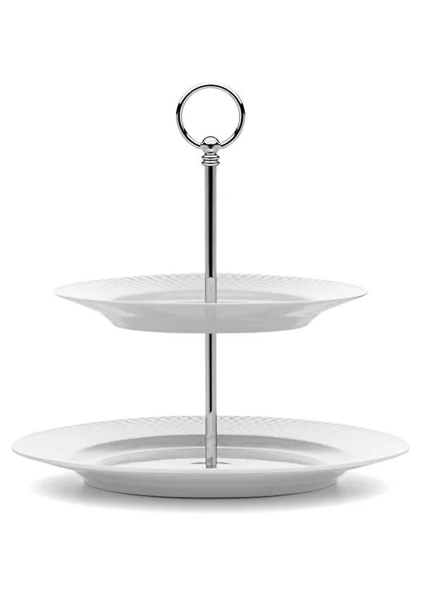 Fin serveringsfat i vitt från Lyngby Porcelæn.