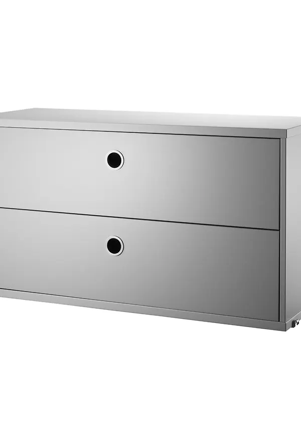 Ikonisk fällbord i grått från String Furniture.