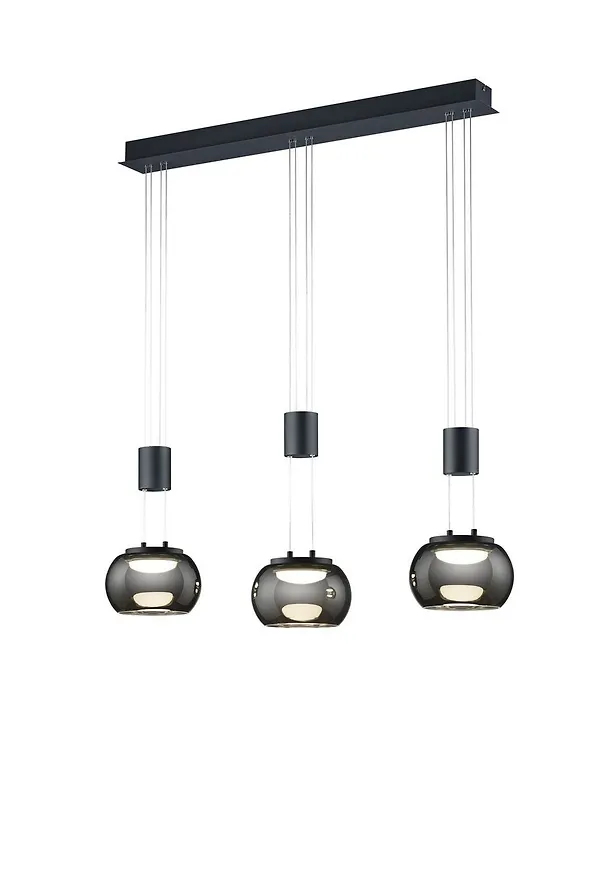 Komfortabel pendellampa i svart från Trio Lighting.