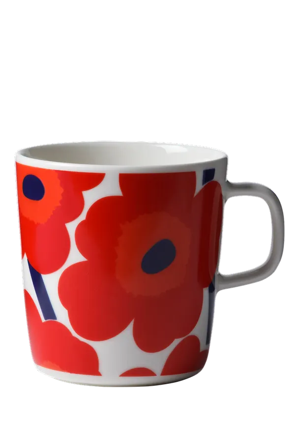 Smickrande frysskåp i rött från Marimekko.