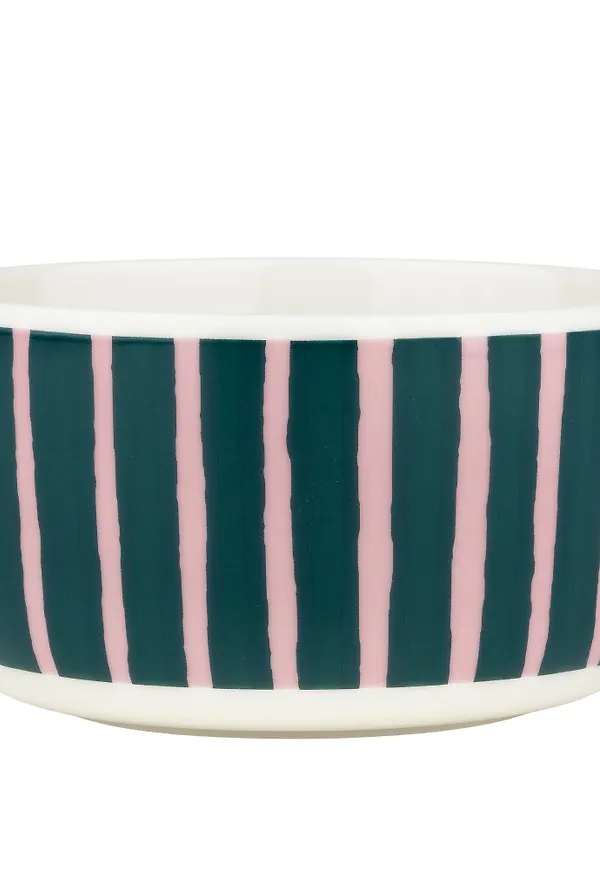 Vit Marimekko-skål i söt modell.