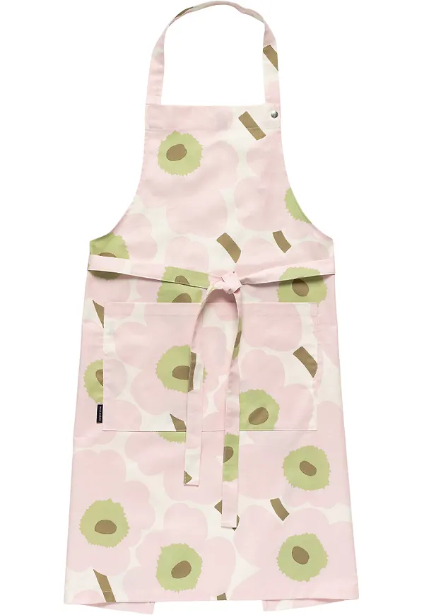 Snygg förkläde i rosa från Marimekko.