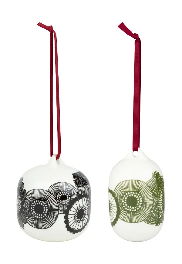 Snygg julkula i grönt från Marimekko.