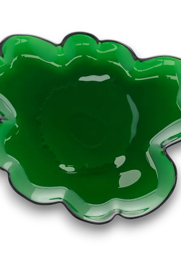 Grön Marimekko-servis i modern modell.