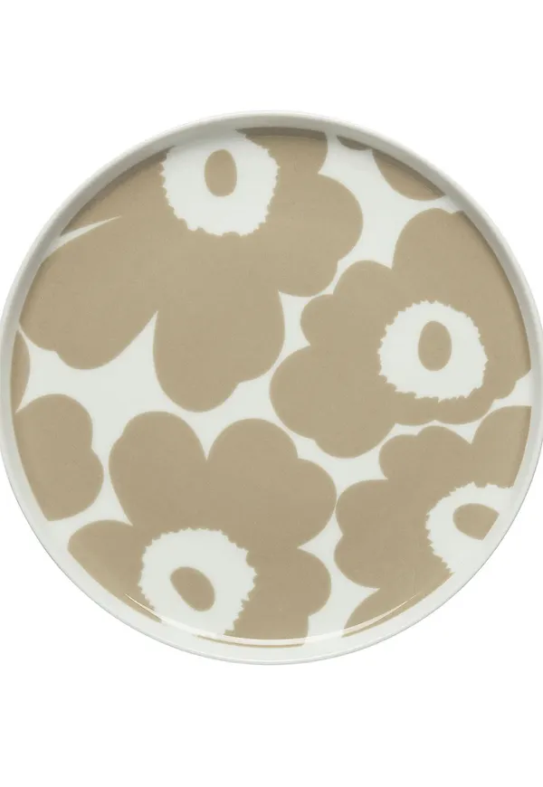 Modern servis i beiget från Marimekko.