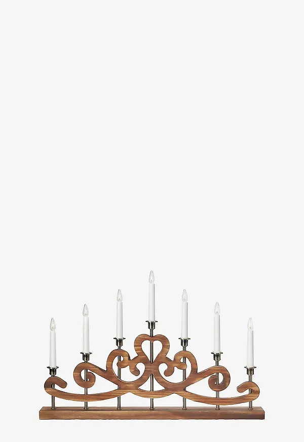 Brun Markslöjd-ljusstake i riktigt snygg modell.