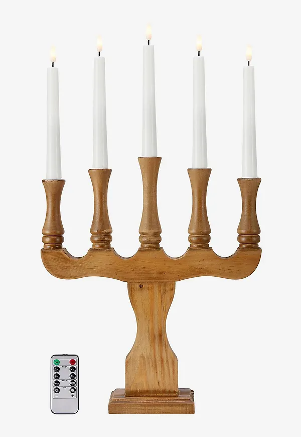 Brun Markslöjd-adventsljusstake i exklusiv modell.