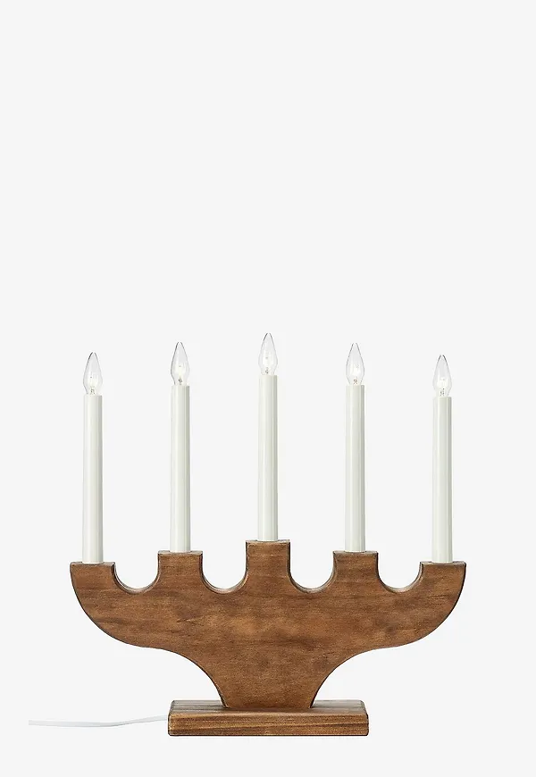 Exklusiv ljusstake i brunt från Markslöjd.