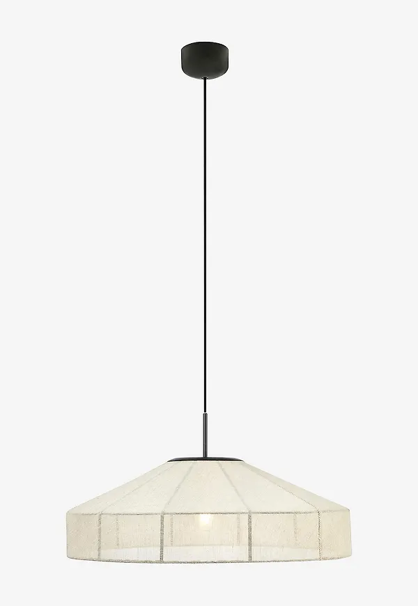 Riktigt snygg markslöjd lampa i beige färg gjord i linne.