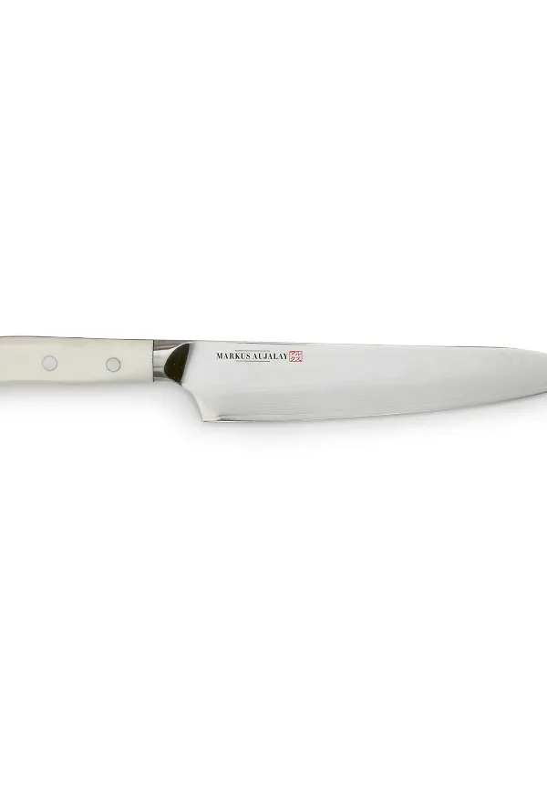 Stilriktig kockkniv i silverfärgade från Markus Aujalay.