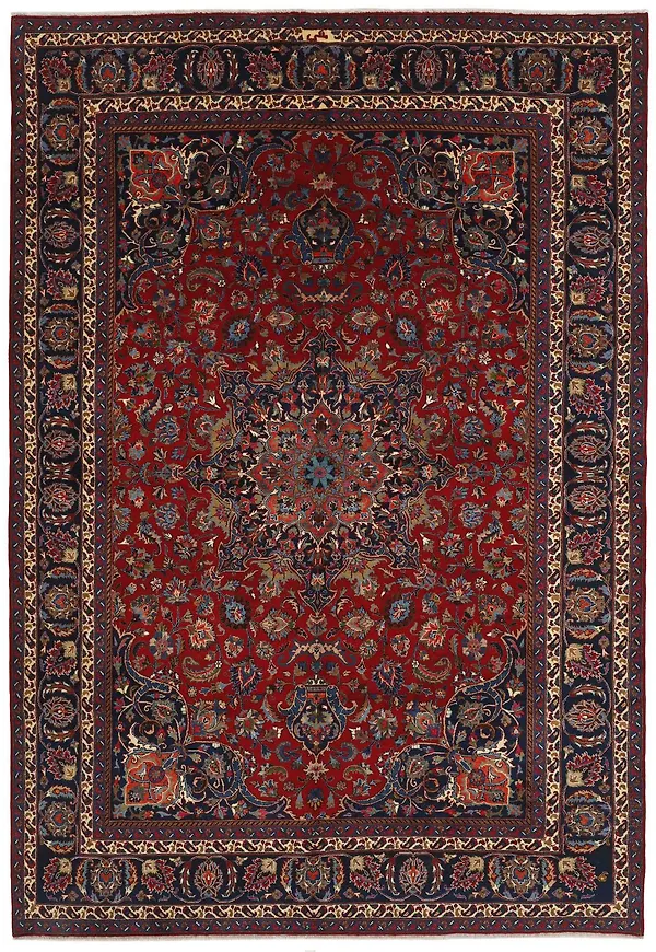 Moderiktig rezas matta i lila färg gjord i ull.