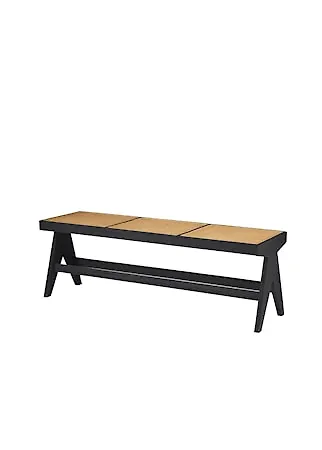 Svart Wikholm Form-bänk i stilren modell.