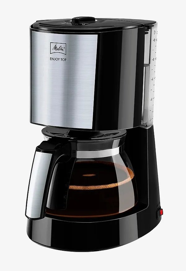 Svart Melitta-kaffebryggare i jättefin modell.
