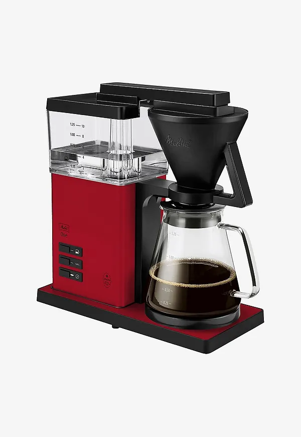 Moderiktig kaffebryggare i rött från Melitta.