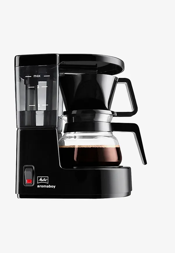 Svart Melitta-kaffebryggare i superfin modell.