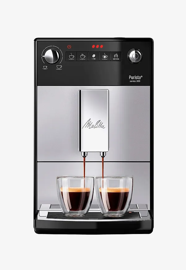 Silver Melitta-kaffemaskin i elegant modell.