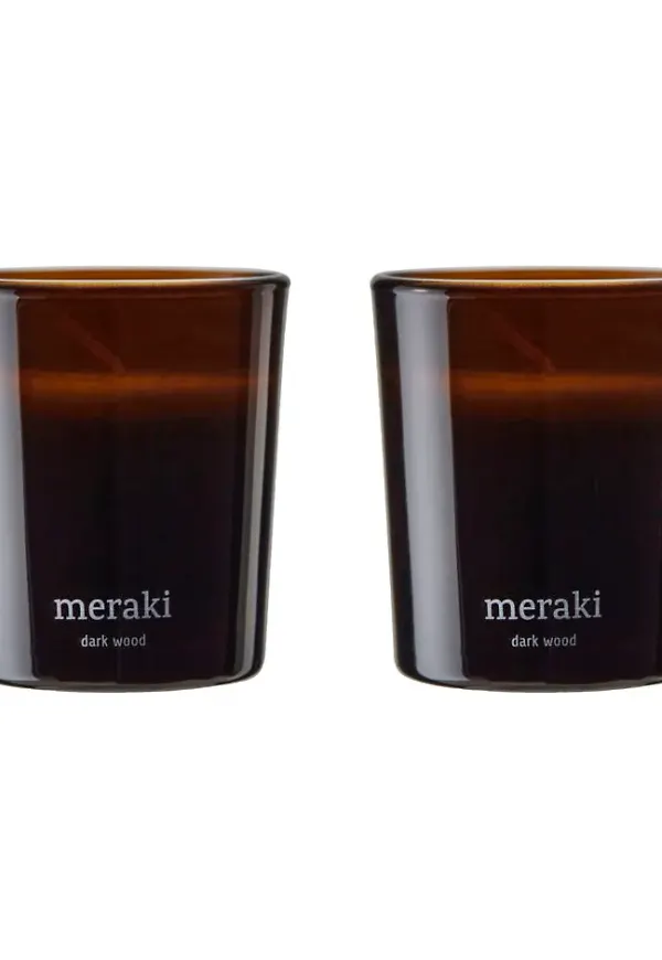 Vacker doftljus i brunt från Meraki.