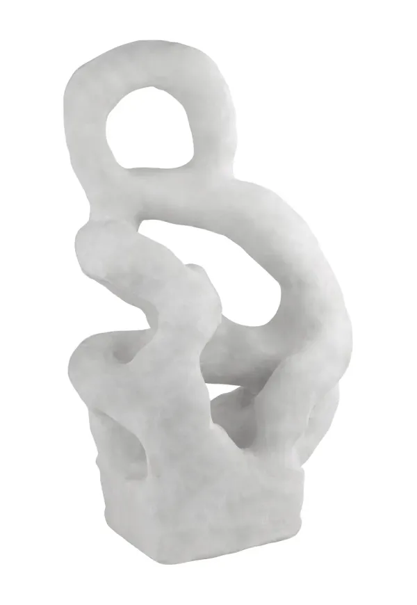 Vit Mette Ditmer-skulptur i skön modell.