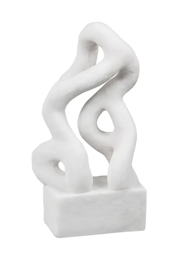 Jättefin skulptur i vitt från Mette Ditmer.