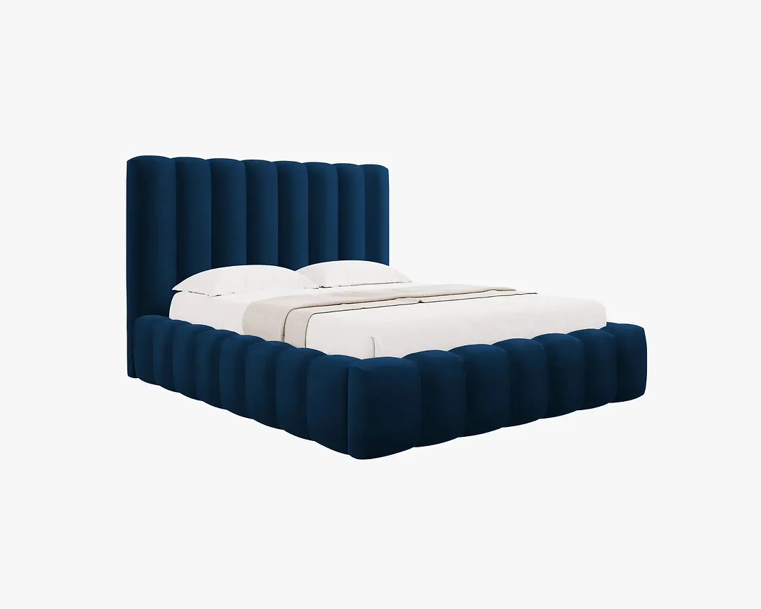 Fantastiskt fin säng i blått från Micadoni.