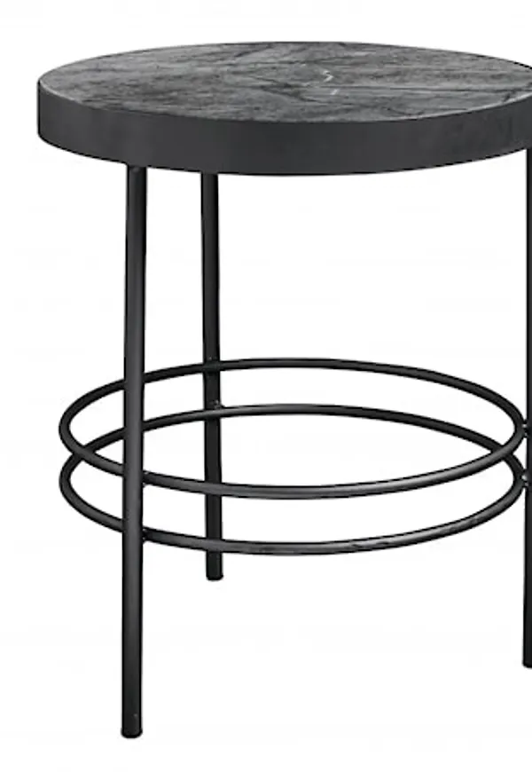 Svart Nordal-sidobord i trendig modell.