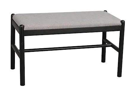 Härlig svart bänk i ek från Rowico Home.