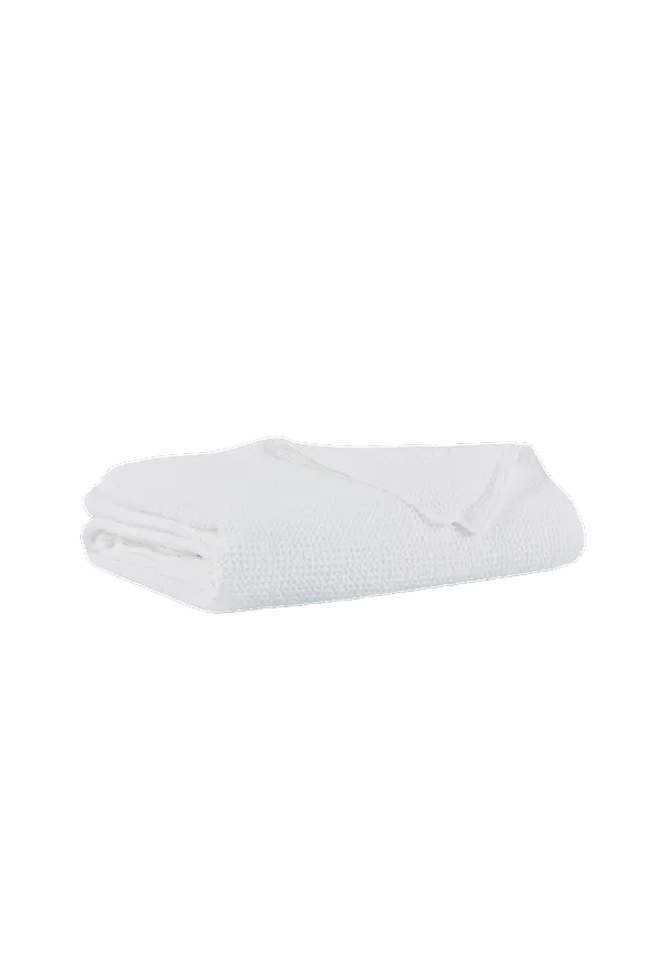 Vit Mille Notti-enkelsäng i stilren modell.