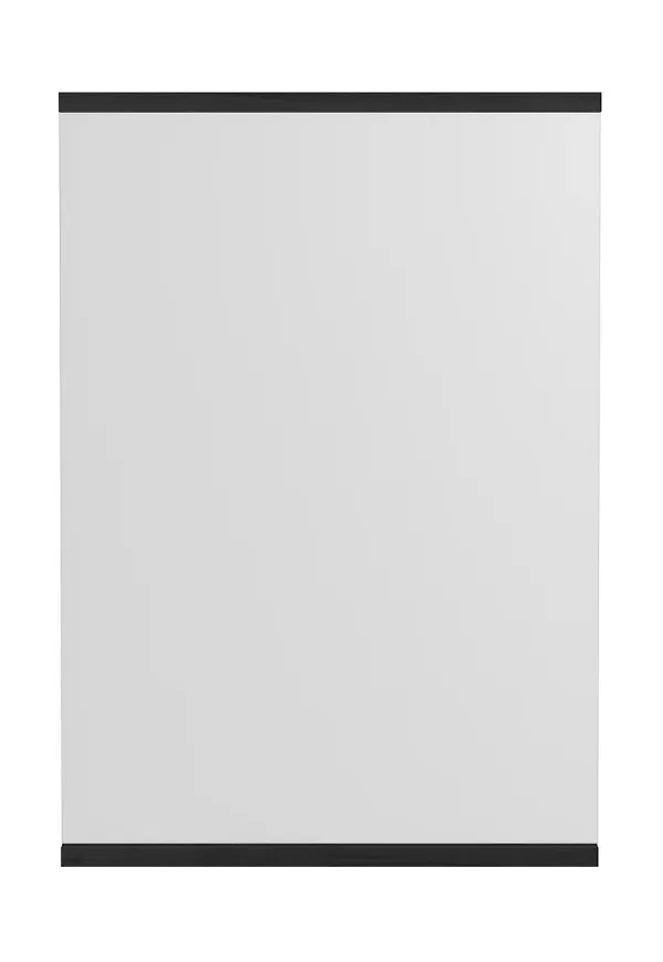 Svart Moebe-spegel i trendig modell.