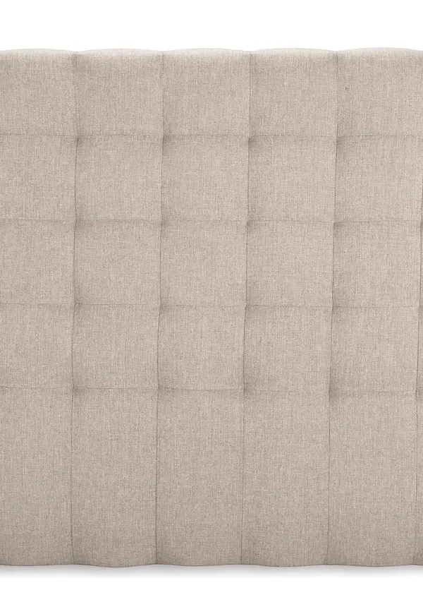 Beige Cloud47-förvaringssäng i moderiktig modell.