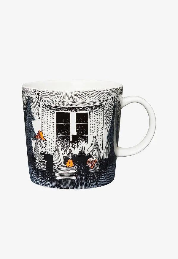 Smickrande svart spegel 2025 från Moomin Arabia.