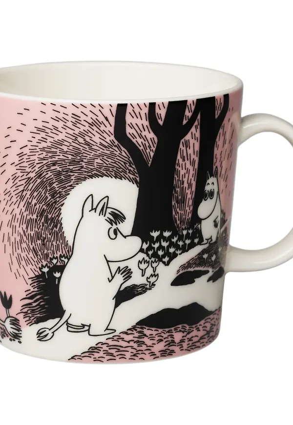 Komfortabel mugg i rosa från Moomin Arabia.